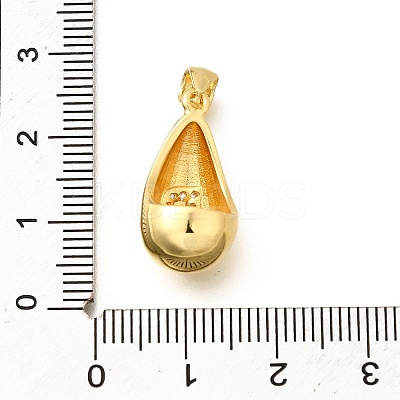 Rack Plating Brass Micro Pave Cubic Zirconia Pendants KK-L226-102G-P-1