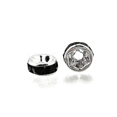 Brass Grade A Rhinestone Spacer Beads RB-A014-Z6mm-02S-1