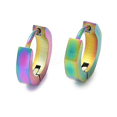 304 Stainless Steel Polishing Effect Hoop Earrings EJEW-M001-35A-1