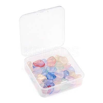 40Pcs Transparent Spray Painted Glass Pendants GLAA-FS0001-15-1