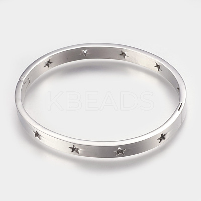 Tarnish Resistant 304 Stainless Steel Bangles BJEW-P192-13P-1