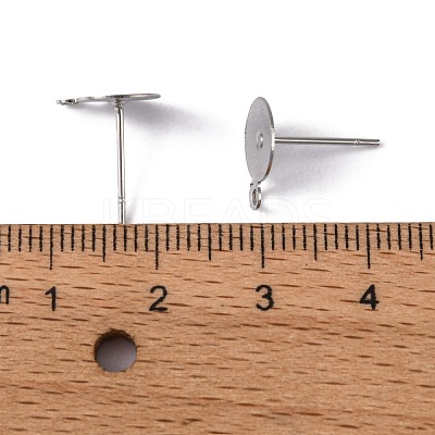 Non-Tarnish 304 Stainless Steel Stud Earring Findings STAS-E029-2-1
