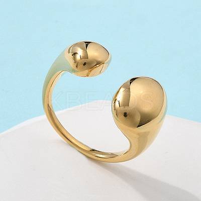 304 Stainless Steel Cuff Rings for Women RJEW-A063-01C-G-1