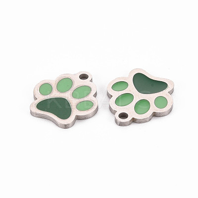 304 Stainless Steel Enamel Charms STAS-Q242-036B-1