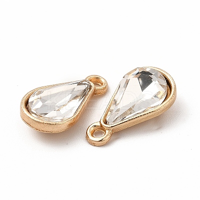 Faceted Glass Rhinestone Pendants FIND-G049-01G-05-1