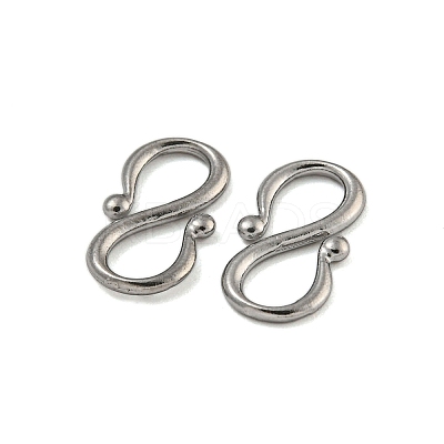 Non-Tarnish 304 Stainless Steel S-Hook Clasps STAS-U007-20B-P-1