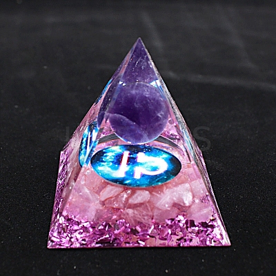 Luminous Constellation Orgonite Pyramid Resin Energy Generators PW-WGB3061-07-1