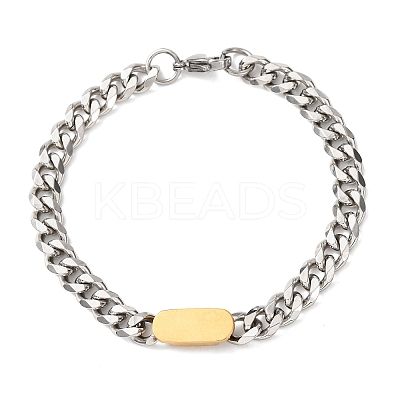 667 Stainless Steel Oval Link Bracelets BJEW-F529-11GP-1