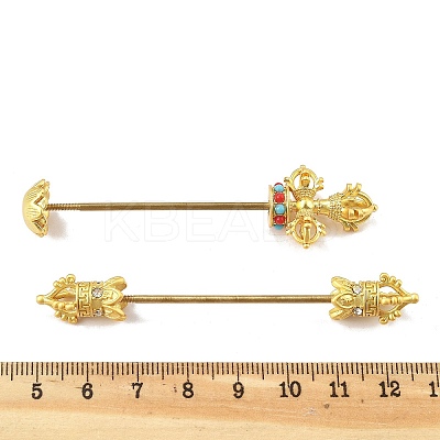 Lotus Shapes Brass Blank Beadable Pendant Bails FIND-H009-01MG-1