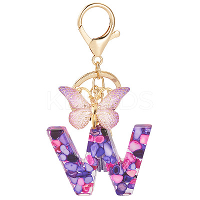Resin Butterfly Pendant Keychains KEYC-TAC0034-03W-1