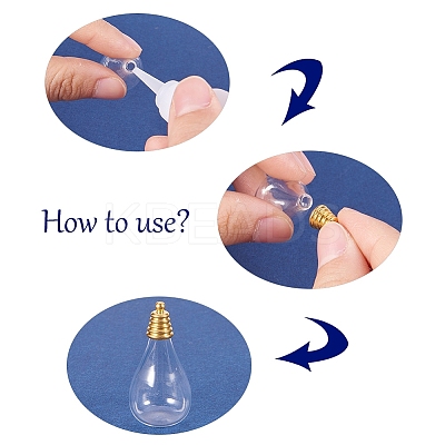 Glass Bottle Pendant Makings Sets DIY-PH0020-45-1