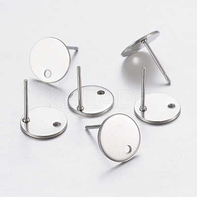Non-Tarnish 304 Stainless Steel Stud Earring Findings STAS-P198-25-12mm-1