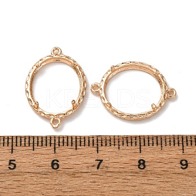 Oval Brass Connector Cabochon Settings KK-NH0007-06KCG-1