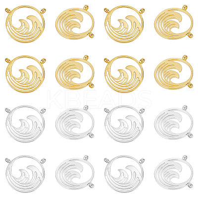 20Pcs 2 Colors 304 Stainless Steel Pendants STAS-UN0044-38-1