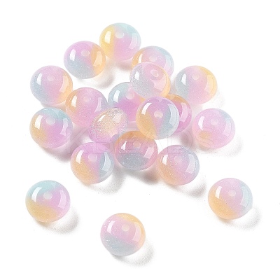 Two Tone Transparent Resin Beads RESI-S013-01E-1