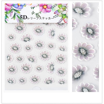 5D Flower/Leaf Watermark Slider Art Stickers LS-MRMJ-S008-084O-1