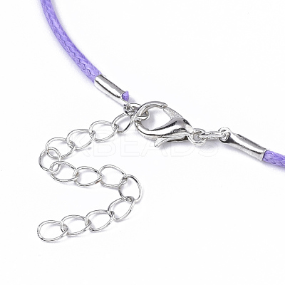Waxed Cotton Cord Necklace Making MAK-S032-1.5mm-B10-1