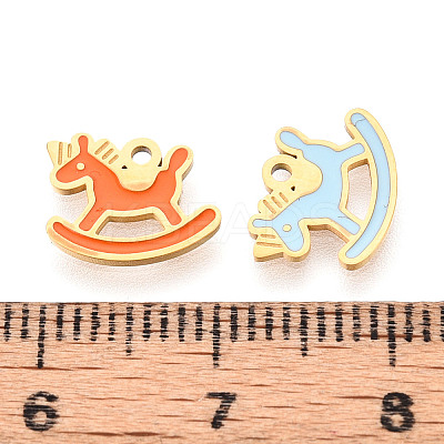 304 Stainless Steel Enamel Charms STAS-T065-49G-1