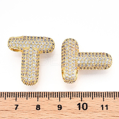 Brass Micro Pave Cubic Zirconia Pendants KK-N254-06G-T-1
