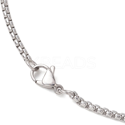 Electroplate Synthetic Non-magnetic Hematite Round Cluster Pendant 304 Stainless Steel Box Chain Necklaces NJEW-JN05888-1