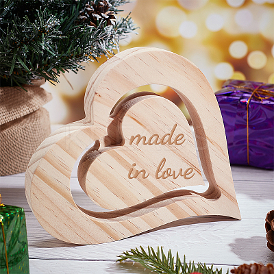 Heart Unfinished Wood Decoration DIY-WH0888-465-1