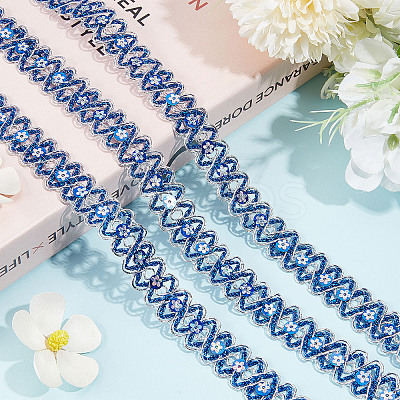 Waved Paillette Lace Trims OCOR-WH0070-13A-1