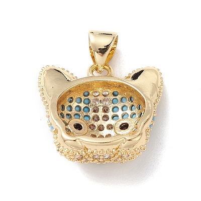 Brass Micro Pave Cubic Zirconia Pendants KK-M240-10-1