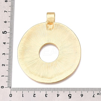 Flat Round Rack Plating Alloy Big Pendants FIND-N005-43G-1