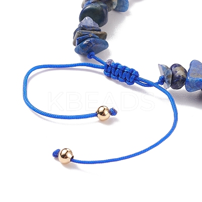 7Pcs 7 Style Natural Mixed Stone Chips & Resin Evil Eye Braided Bead Bracelets Set BJEW-JB08495-1