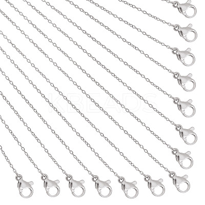 304 Stainless Steel Cable Chain Necklaces PH-NJEW-E122-11P-1