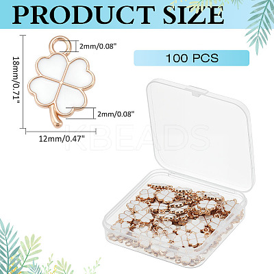 100Pcs Alloy Enamel Pendants ENAM-ME0001-53-1