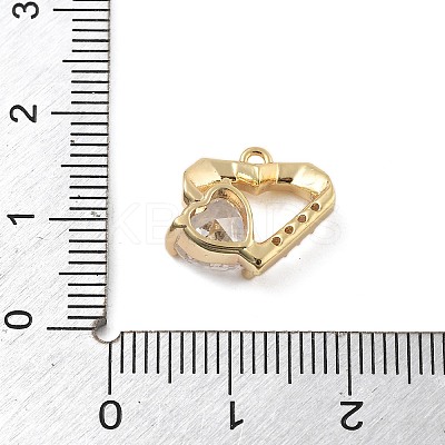 Brass Micro Pave Cubic Zirconia Pendants KK-D283-27G-1