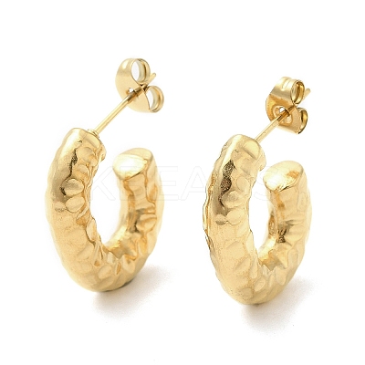 Ion Plating(IP) 304 Stainless Steel Stud Earrings for Women STAS-D084-24G-1