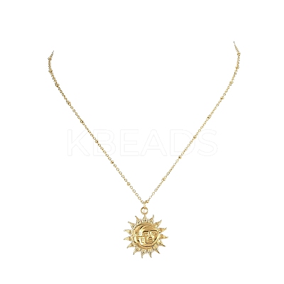 PVD Vacuum Plating 304 Stainless Steel Pendant Necklace for Girl Women NJEW-JN04280-01-1