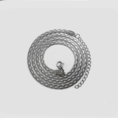Non-Tarnish 304 Stainless Steel Herringbone Chain Necklaces LS-NJEW-P282-02P-1