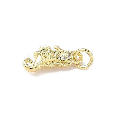 Brass Micro Pave Cubic Zirconia Charms ZIRC-I356-13G-03-1
