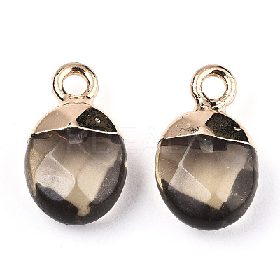 Faceted Glass Charms GLAA-N040-007A-1