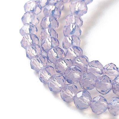 Baking Paint Transparent Glass Beads Strands DGLA-A034-J4MM-D03-1