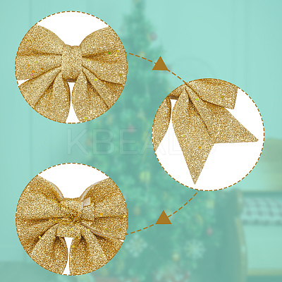 10Pcs Glitter Foam Bowknot Ornament Accessories FIND-GF0008-55B-1