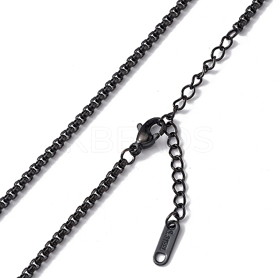 304 Stainless Steel Box Chain Necklace for Men Women NJEW-K245-020D-1