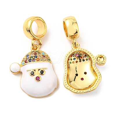 Real 18K Gold Plated Brass Micro Pave Colorful Cubic Zirconia Pendents KK-M247-28G-1