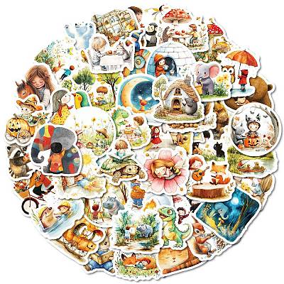 50Pcs Cartoon Fairy Tale Themes Paper Sticker STIC-C012-14-1