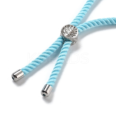 Twisted Nylon Cord Silder Bracelets DIY-B066-03P-13-1