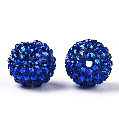 Transparent Resin Rhinestone Graduated Beads RESI-S314-18x20-01-1