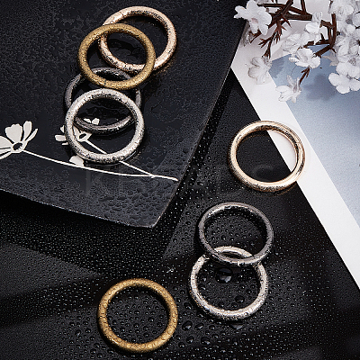 8Pcs 4 Colors Zinc Alloy Linking Rings FIND-GF0003-21-1