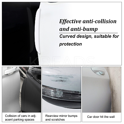 PVC Plastic Car Anti-Collision Strip Stickers AJEW-WH0258-208A-1