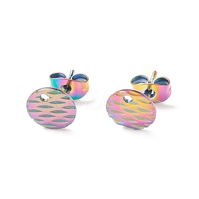 Ion Plating(IP) 304 Stainless Steel Ear Stud Findings STAS-O119-16B-M-1