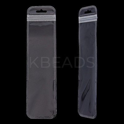 100Pcs Rectangle Long Plastic Zip Top Gift Bags ABAG-SP0001-40-1
