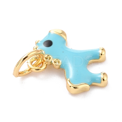 Real 18K Gold Plated Brass Charms KK-L206-008A-G-1