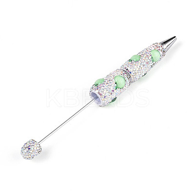 Resin & Polymer Clay Pave Rhinestone Ball-Point Pen AJEW-T013-04M-1-1